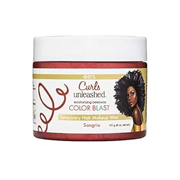 Curls Unleashed Color Blast Hair Wax, Temporary Curl Defining Wax, Sangria, (6.0 )