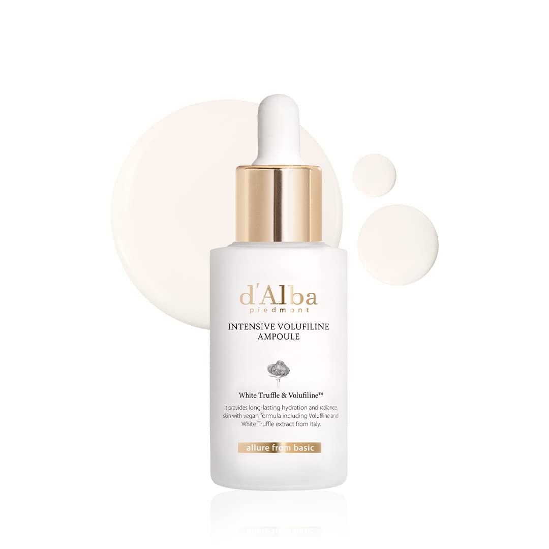 D'Alba White Trufe Intensive Volufiline Ampoule 30, Elasticity Care Vegan Treatment, 50,000Ppm Volufiline Ampoule, Moisturizing Anti-Aging Ampoule