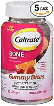 Caltrate Calcium & Vitamin D3 Supplement Gummy Bites Black Cherry, Ora