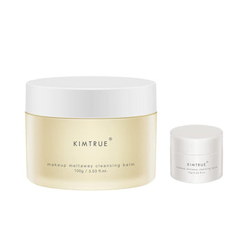 Kimtrue Pack of 2 Makeup Remover Melting Balm,2 in 1 Makeup Cleansing Balm for Face and eye,Gentle and Nourishing Facial cleanser,Easily take off makeup(100g+15g)