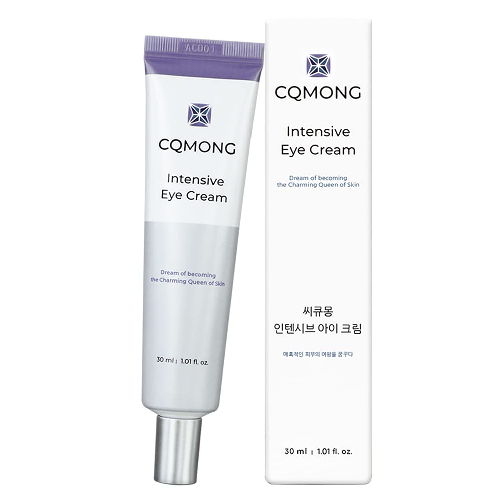 CQMONG Intensive Eye Cream 1.01   for hydrating, wrinkles, elastic skin, dark circles, puffiness, fine lines, eye bags under eyes | Hyaluronic Acid, Collagen, Peptide | Korean skincare