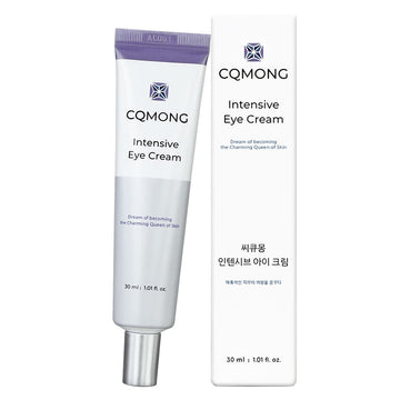 CQMONG Intensive Eye Cream 1.01   for hydrating, wrinkles, elastic skin, dark circles, puffiness, fine lines, eye bags under eyes | Hyaluronic Acid, Collagen, Peptide | Korean skincare