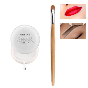 Simma Co Lip Blush Ombre Brows Brow Tinting Microblading Permanent Makeup Concealer + Brush Kit (White)