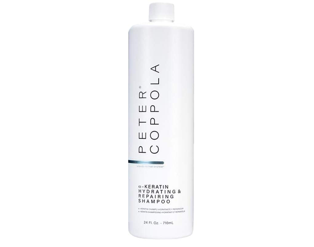PETER COPPOLA a-Keratin Hydrating & Repairing Shampoo - Repairs Damaged Hair - Strong Healthy Hair - Hydrates and Nourishes - Keratin Infused Shampoo (24  )