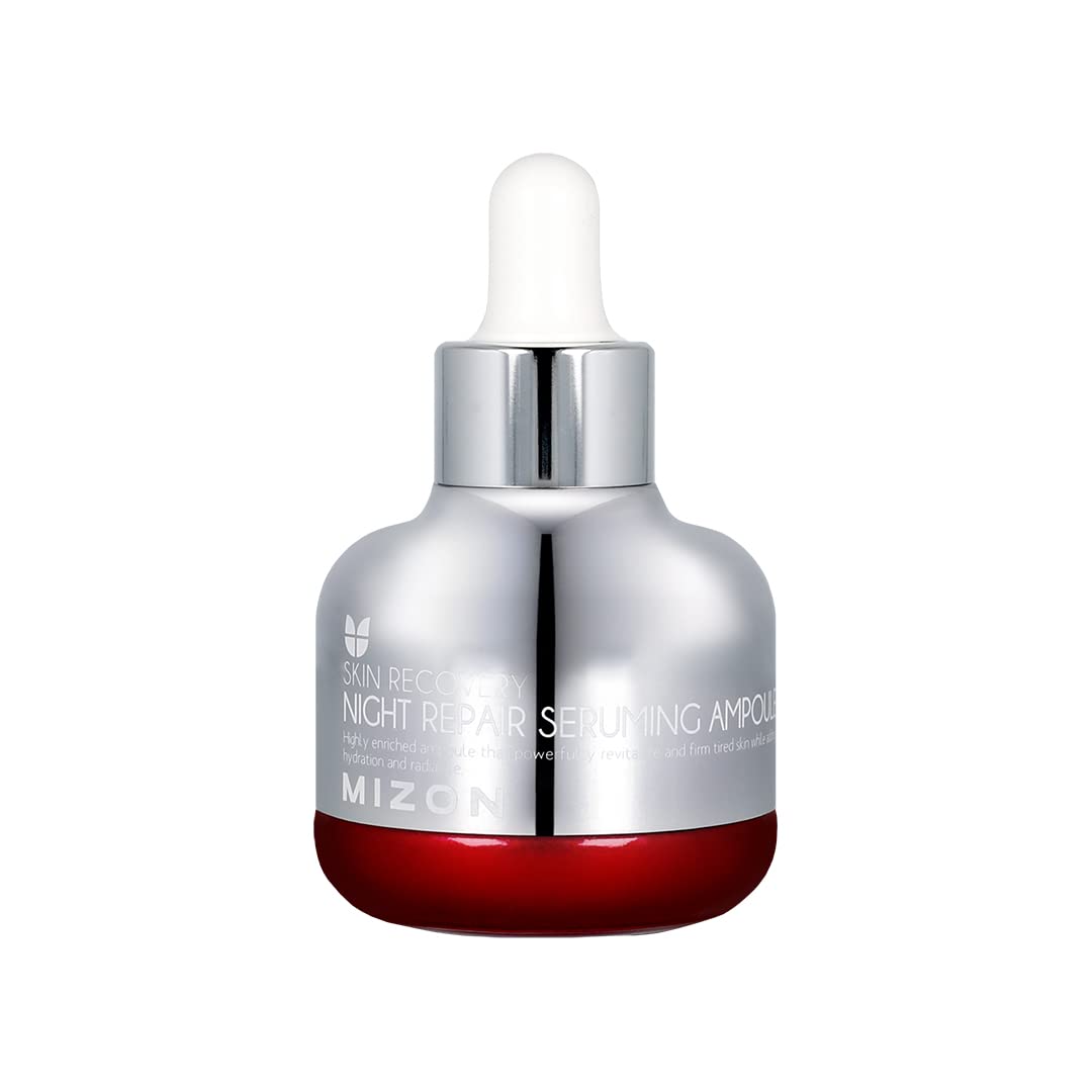 MIZON Skin Recovery Night Repair Seruming Ampoule, Antioxidant, Anti-aging, Rejuvenate Skin, Korean Skincare ( 30  1.01  )