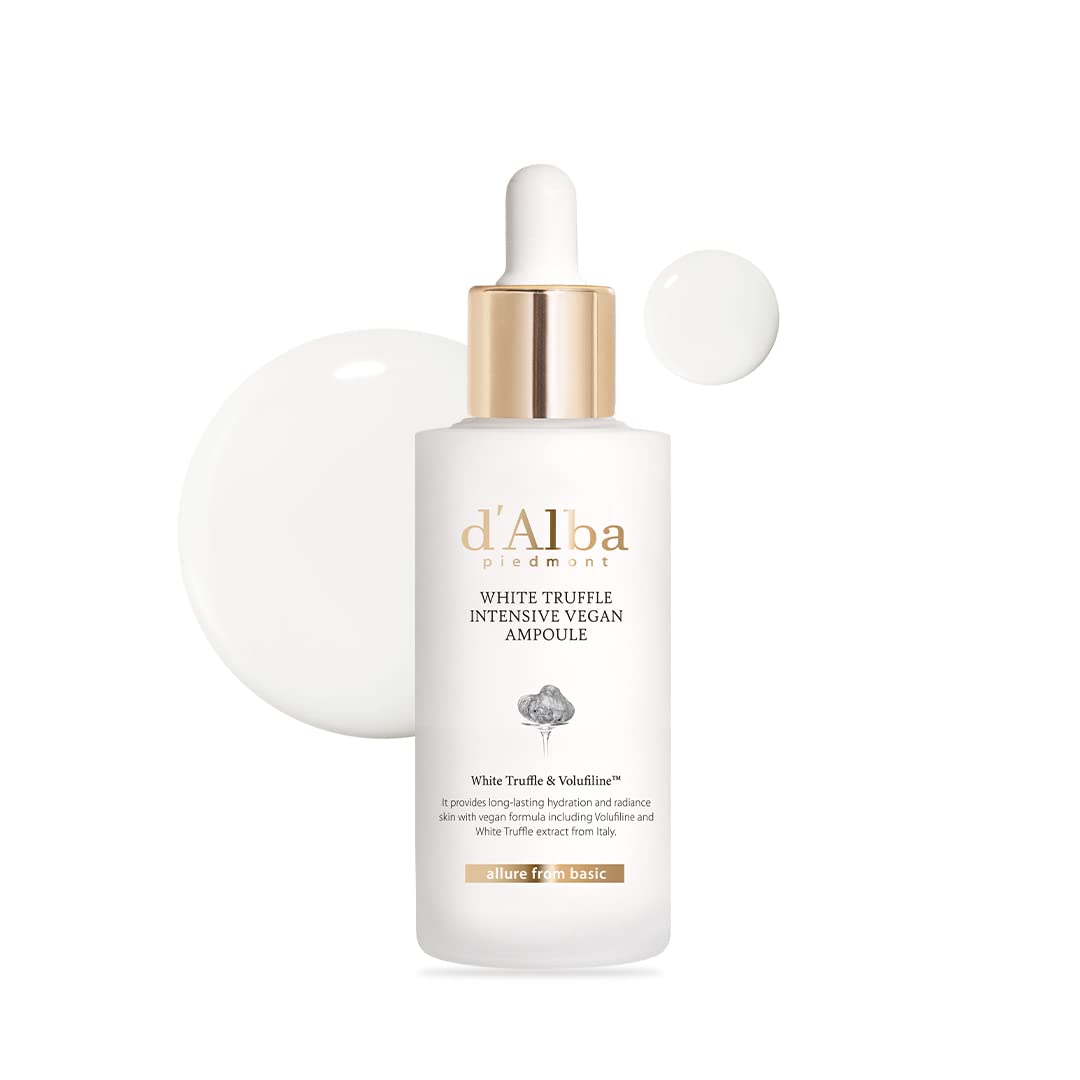 D'Alba Italian White Trufe Intensive Vegan Ampoule, Elasticity Care Ampoule, 50,000Ppm Volufiline Ampoule, Ultimate Skin-Firming Vegan Treatment, Anti-Aging Ampoule