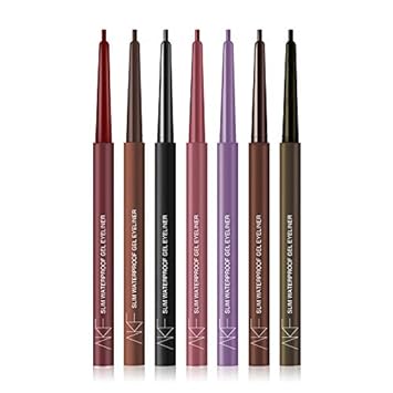 BEAUTY-MALL Slim Waterproof Gel Eyeliner Precise Waterproof Gel Eyeliner Pencil Liner Long Lasting Water Proof Black/Brown/Purple/Red Wine Smooth Smudge Free Gel Eyeliner (2 Dark Brown)