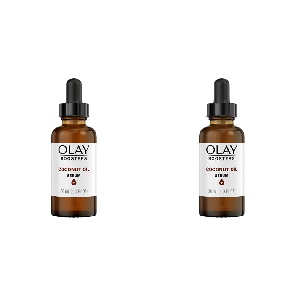 New Olay Coconut Oil Serum, Nourishing Antioxidant Booster, Fragrance-Free, 1.0  (Pack of 2)