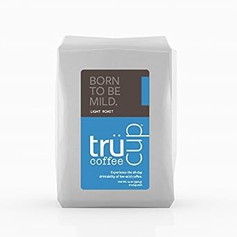 trücup Low Acid Coffee- Born to Be Mild Light Roast- French Press-Coarse Ground, - Smooth, Sweet Coffee -Can Be Gentle on the Stomach