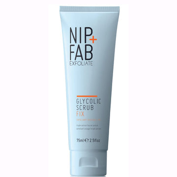 Nip + Fab Glycolic Acid Fix Face Scrub with Salicylic Acid, AHA/BHA Exfoliating Facial Cleanser Polish for Refining Pores Skin Brightening, 75  2.5