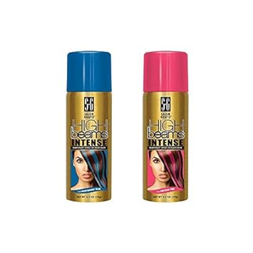 High Beams Intense Temporary Spray Hair Color Popstar Pink & Head Bangin Blue Set