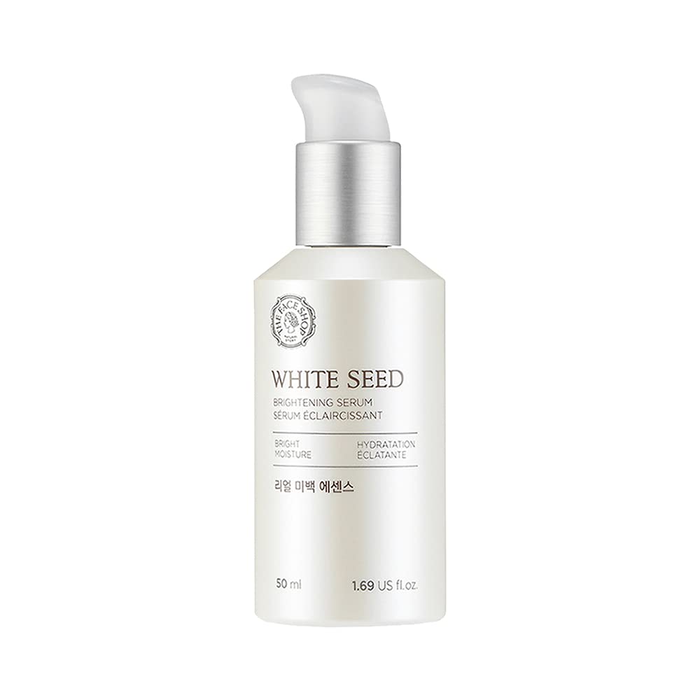 The Face Shop Whiteseed Brightening Serum | Deep Skin Brightening, Boost Moisturization & Pore Minimize | Skin Texture & Clarity Improvement, Dullness Reducing, 1.69