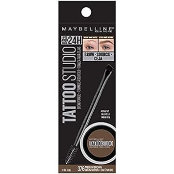 Tattoostudio Brow Pomade, 376 Medium Brown (Pack of 2)