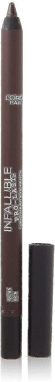 L’Oréal Paris Makeup Infallible Pro-Last Pencil Eyeliner, Waterproof and Smudge-Resistant, Glides on Easily to Create any Look, Brown, 0.042