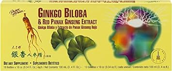 Prince Of Peace Ginkgo Biloba & Red Panax Ginseng Extract, 10 Bottles,