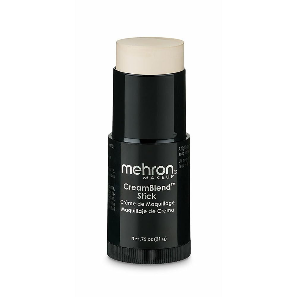 Mehron Makeup CreamBlend Stick | Face Paint, Body Paint, & Foundation Cream Makeup| Body Paint Stick .75  (21 g) (Light 0)