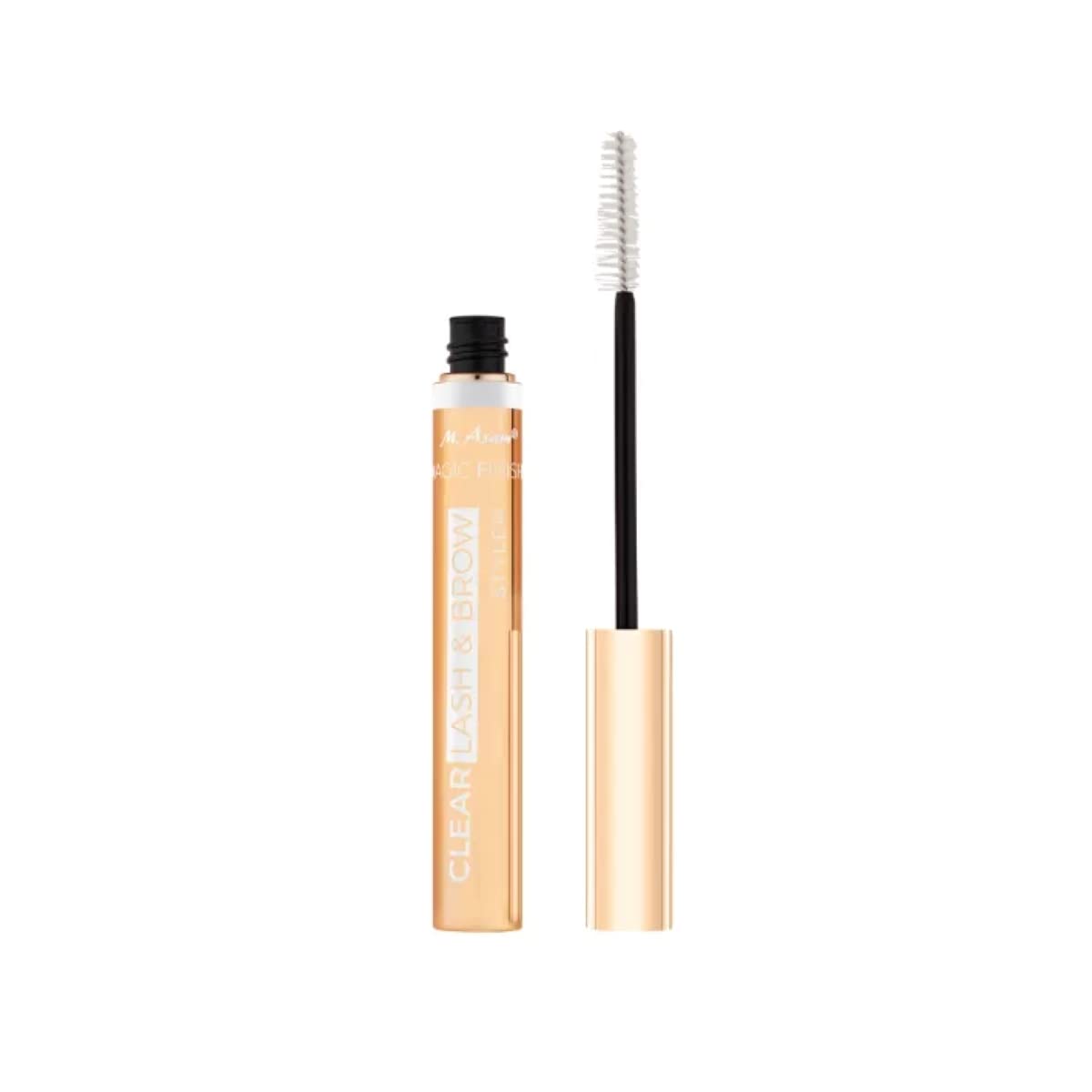 M. Asam MAGIC FINISH CLEAR LASH & BROW STYLER transparent - Colorless gel for perfect eyelashes & eyebrows, as primer & topcoat for better mascara hold, with caffeine, eye makeup, 0.23
