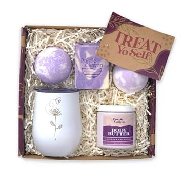 Purple Canyon Bath Gift Set for Women | Relaxing Lavender and Lilac Self-Care Gift for Women
