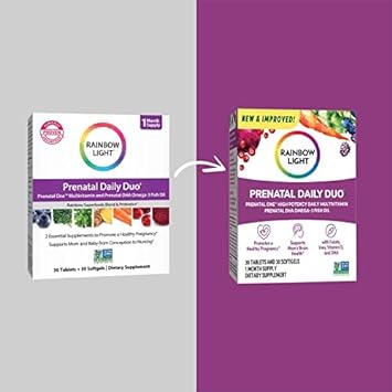 Rainbow Light Prenatal Daily Duo Multivitamin Kit, With Prenatal One D