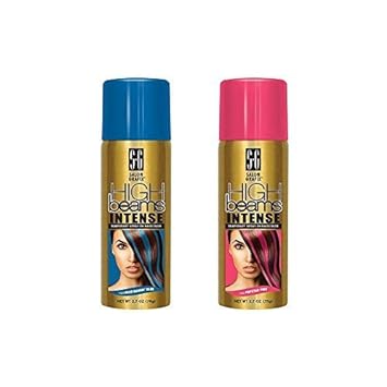 High Beams Intense Temporary Spray Hair Color Popstar Pink & Head Bangin Blue Set