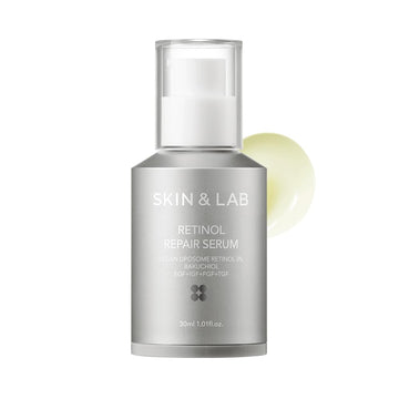 [SKIN&LAB] Retinol Repair Serum | Contains Vegan Retinol, Bakuchiol and Peptides| For Reduce Wrinkles & Fine Lines, Smoothing | Daily Facial Essence | For Sensitive Skin Type | 1.01 .