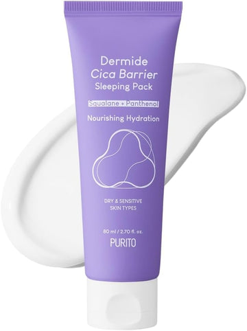 PURITO Dermide Cica Barrier Sleeping Pack 2.7 . / 80 ceramide and centella, night cream, sensitive type, moisture pack