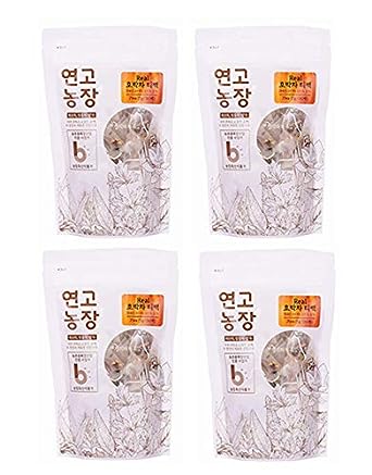 [YEON GO FARM] 100% Korean Roasted Real Pumpkin Red Bean Triangle Teabag  (Pack of 4) w/Adzuki Beans Job's Tears Handmade Roasting