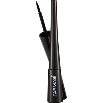 FARMASI Deep Look Eyeliner, Quick Drying, Smudge Proof, non-owing Formula and Special Sponge Tip Creates Clear Fine & Thick Lines on the Lash Line, 0.13 .  / 4.5 ml (Fine Tip)