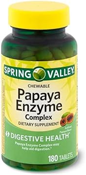 Spring Valley Spring - Valley Papaya Enzyme Complex Tablets - 180 Chew6.35 Ounces