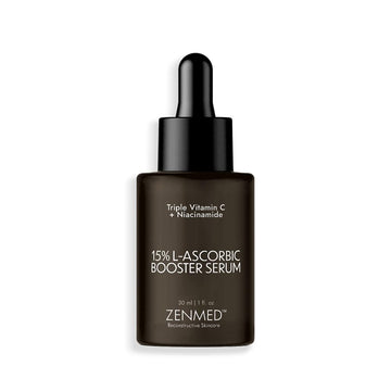 ZENMED L-Ascorbic Acid Booster Serum - 1 . 100% Vegetarian Powerful Vitamin C Formulation Boost Collagen Targets Pigment Changes Dark Spots & Tone Changes