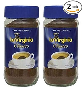 LA VIRGINIA Cafe Clasico Instantaneo en Frasco 2 PACK | Instant Coffee in a Jar