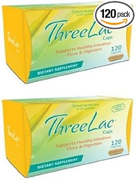 Threelac Probiotic Caps (120Capsules) - 2pack by Global Health Trax