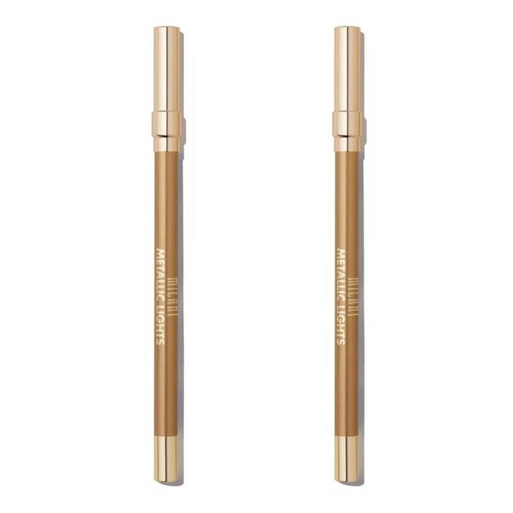 Pack of 2 Milani Metallic Lights Foil Eyeliner Pencil, Gold Beam 02