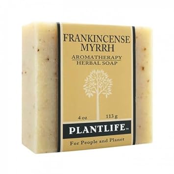 Plantlife Frankincense & Myrrh Bar Soap - Moisturizing and Soothing Soap for Your Skin - Hand Crafted Using Plant-Based Ingredients - Made in California 4 Bar