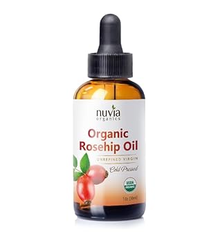 Nuvia Organics Rosehip Oil - USDA Certified Organic, Unrefined (Virgin) Cold Pressed; 1