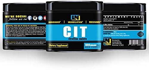  Citrulline Malate - Muscle Pump, Pre Workout Powder, Nitric