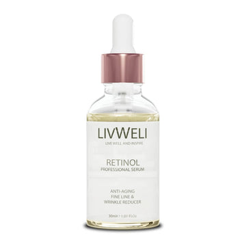 Livweli Retinol Serum - 2.5% Retinol anti aging Serum with Vitamin C & Hyaluronic acid - Vegan Friendly, Cruelty Free & Reef Safe - 30