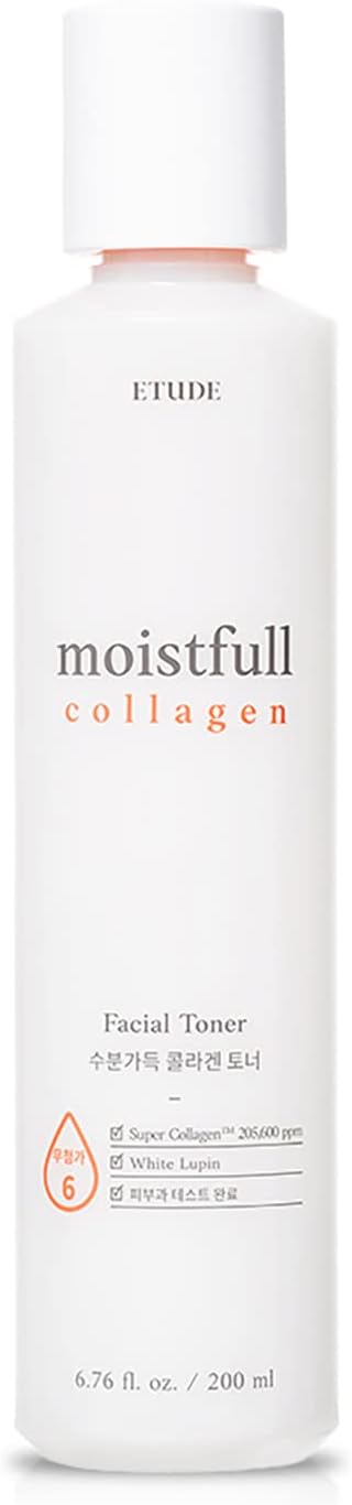 Etude Moistfull Collagen Toner, 6.76. (200) (21AD) | Water Essence Type Toner to Hydrate and Keep Your Skin Moistured