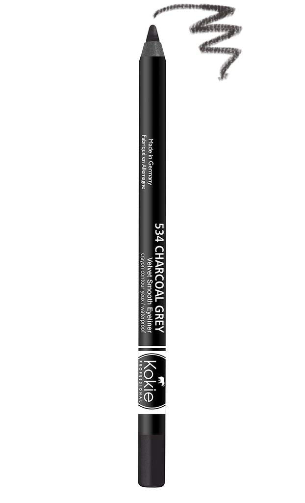 Kokie Cosmetics Waterproof Velvet Smooth Eyeliner Pencil, Charcoal Grey, 0.042