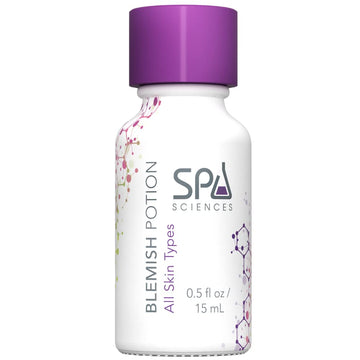 Spa Sciences - Blemish Potion - Spot Blemish Treatment - With Niacinamide, Zinc Oxide - Detoxify, Exfoliate, Smooth - Vegan - For All Skin Types - 0.5