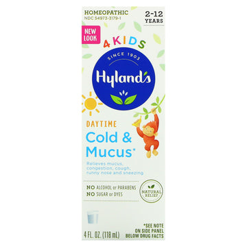 Hyland's, 4 Kids, Cold & Mucus, Daytime, Ages 2-12