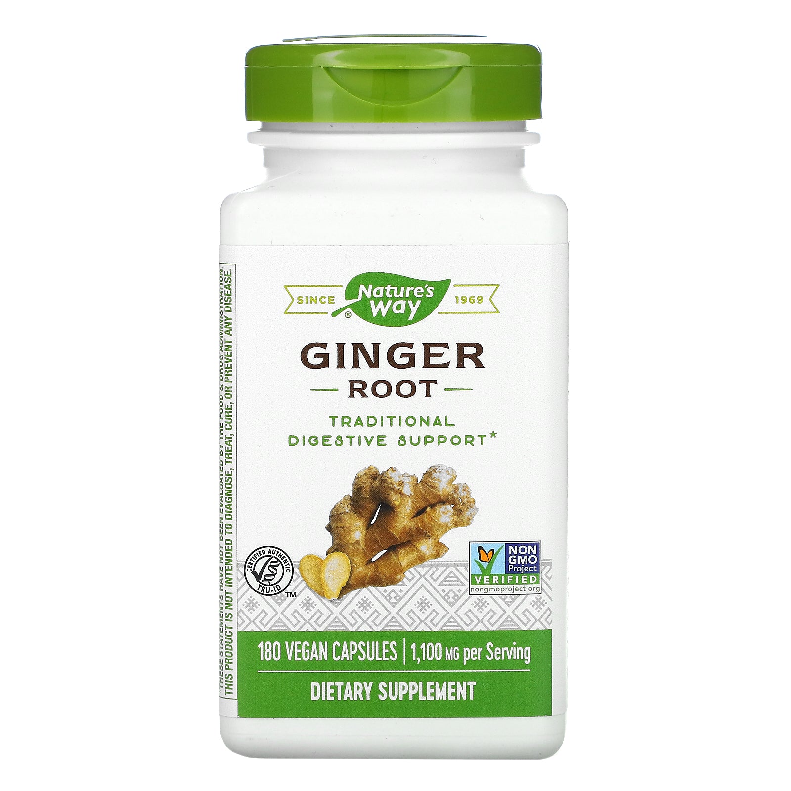 Nature's Way, Ginger Root, 550 mg, Vegan Capsules