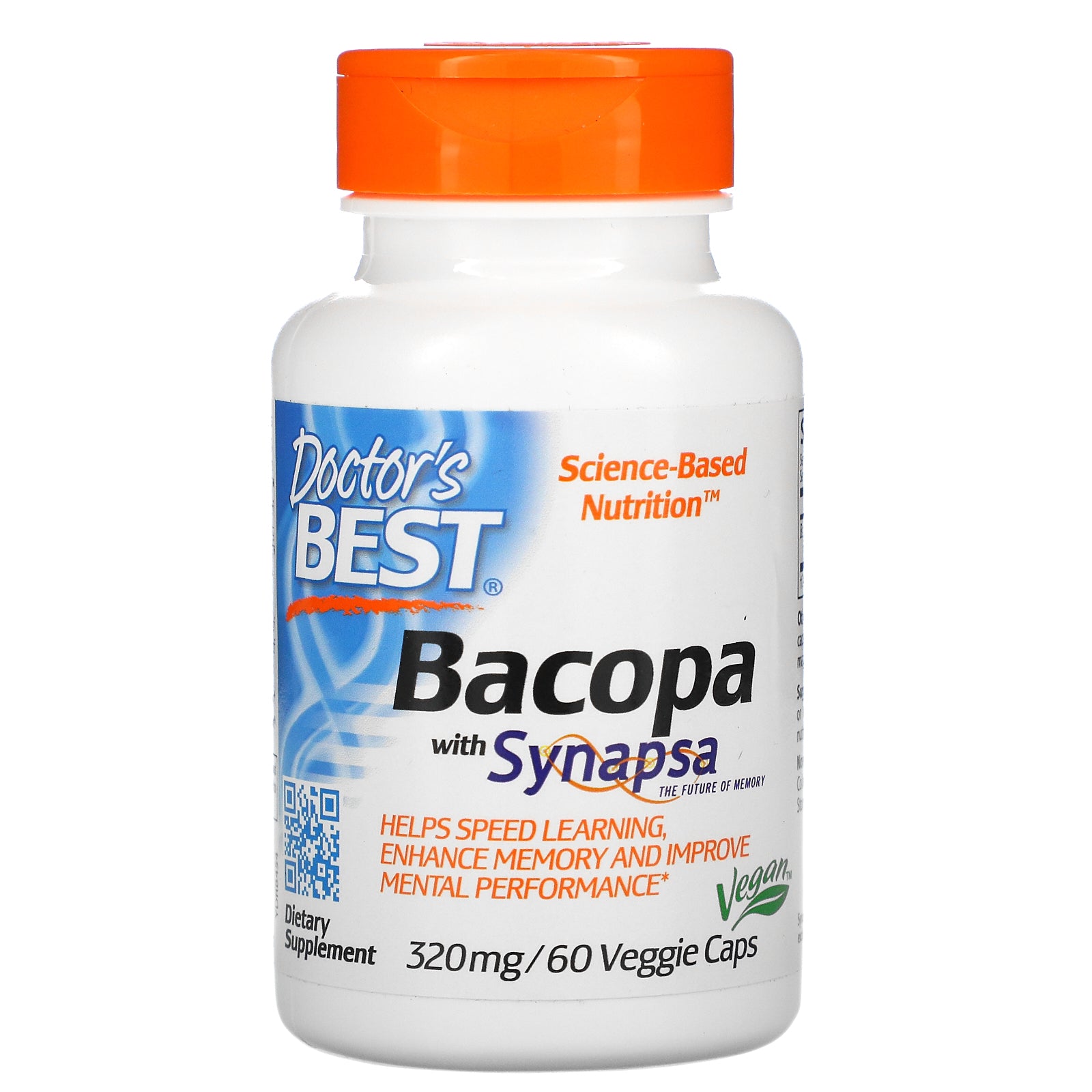 Doctor's Best, Bacopa with Synapsa, 320 mg,  Veggie Caps