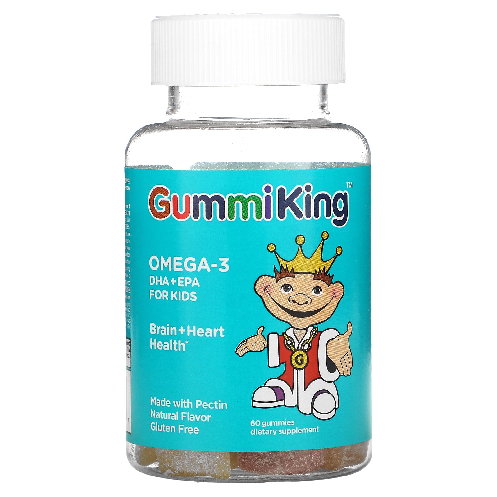 GummiKing, Omega-3 DHA + EPA for Kids, Strawberry, Orange and Lemon