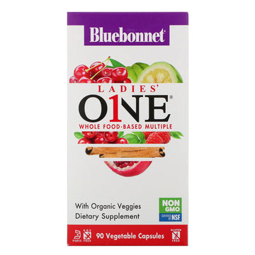 Bluebonnet Nutrition, Ladies' ONE, Whole Food-Based Multiple, Vegetable Capsules