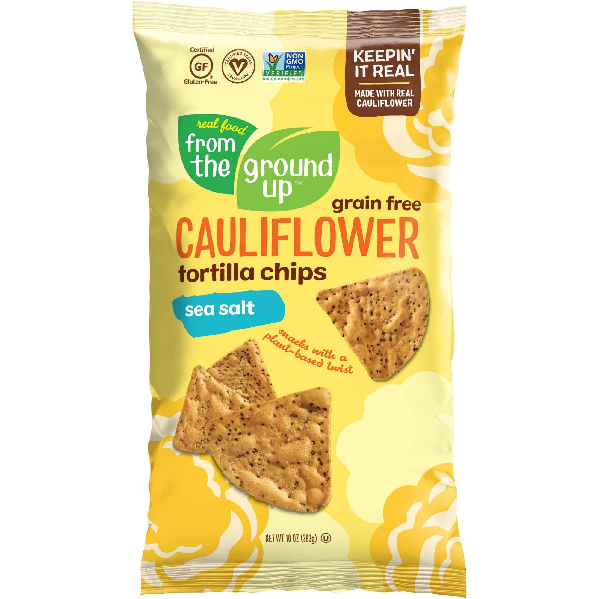 Real Food From the Ground Up Cauliflower Sea Salt Tortilla Chips