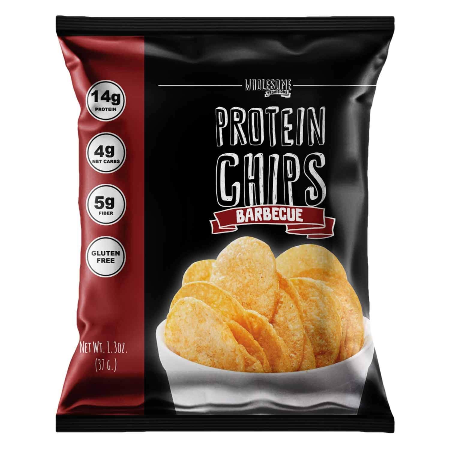 Protein Chips, 14g Protein, 3g-4g Net Carbs, Gluten Free, Keto Snacks, Low Carb Snacks, Protein Crisps, Keto-Friendly, Made in USA (Barbecue)