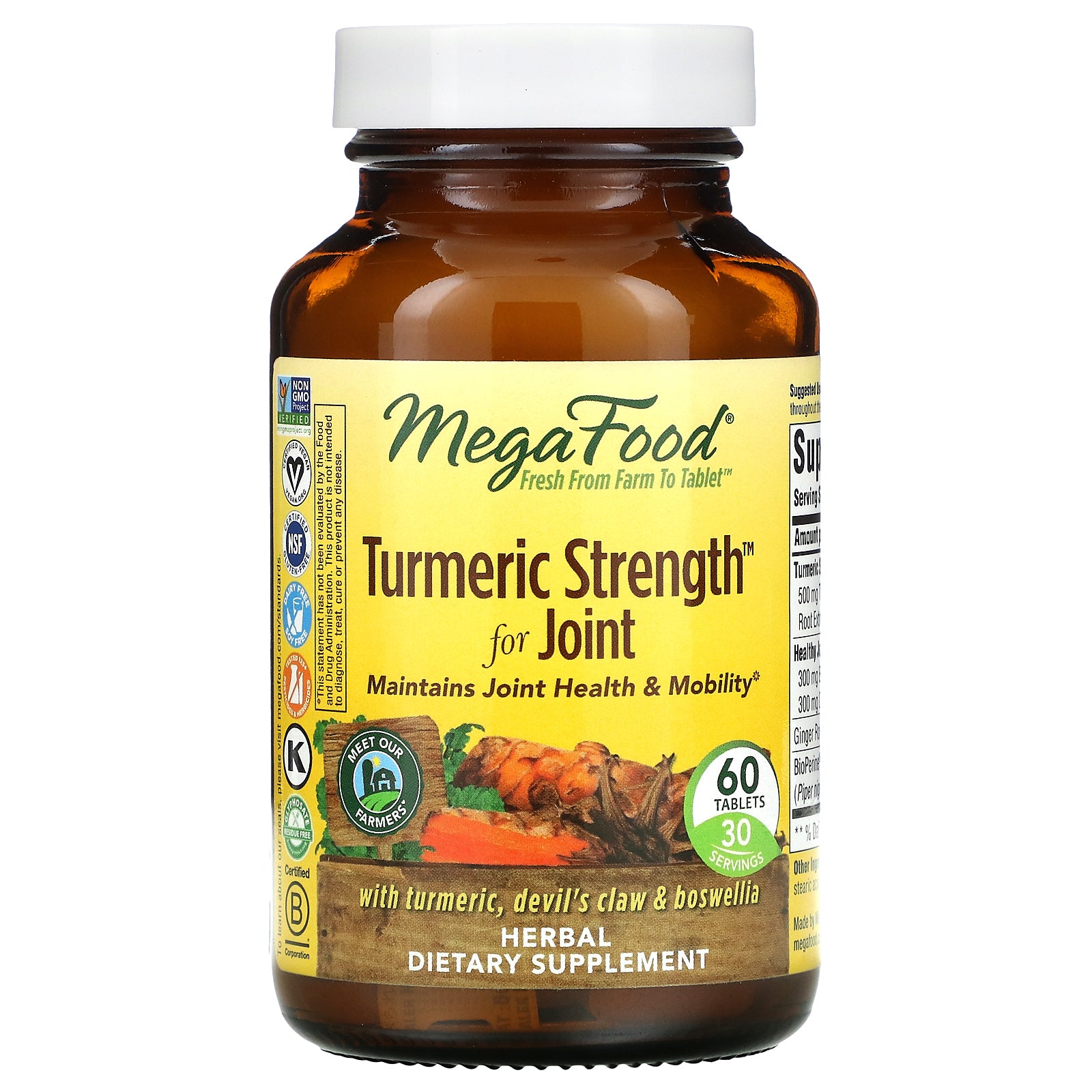 MegaFood, Turmeric Strength for Joint Tablets