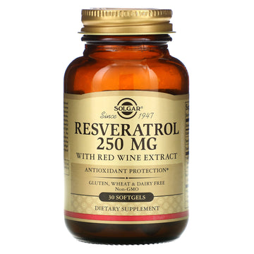 Solgar, Resveratrol, 250 mg Softgels