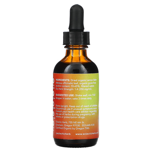 Eclectic Institute, Lemon Balm, (60 ml)